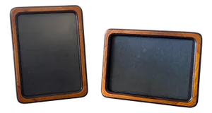 1970s Pair of Danish Modern Solid Wood Picture Frames for 5x7 Photos