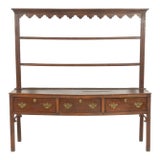 18th Century Welsh Oak Dresser With Plate Rack For Sale
