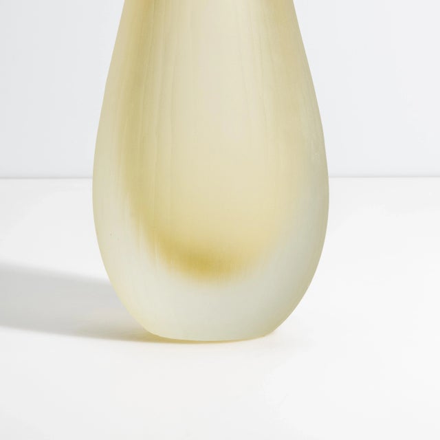 Hand Blown Murano Vase Canetto in Tobacco For Sale - Image 9 of 9