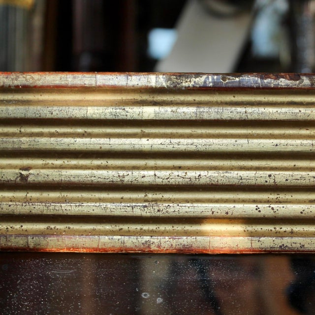 Wood French Directoire Giltwood Mirror With Reeded Face, 19th Century For Sale - Image 7 of 10