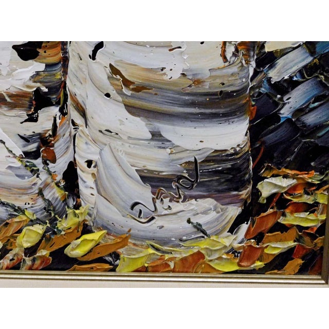 Maya Eventov "Over Yonder" Original Acrylic Flowers H.Signed Adl090915-15 For Sale - Image 9 of 10