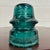 This is a gorgeous antique teal glass Brookfield New York Insulator embossed. Classic double-petticoat design with...