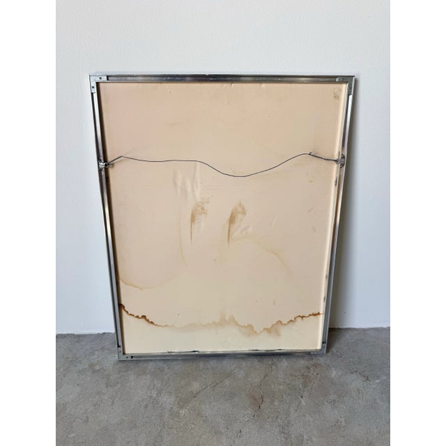 1982 Vintage Mixed Media Expressionist Abstract Watercolor & Oil Pastel Painting by Yamill For Sale - Image 12 of 12