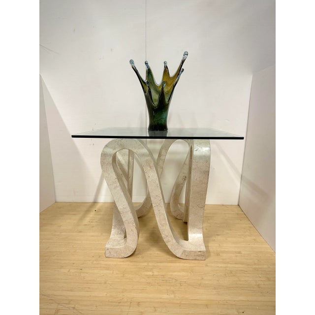 1980s Large Maitland Smith Twist Serpentine Accent Center Table For Sale - Image 5 of 8