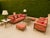 Jerome Outdoor Sofa in Reed Brass Finish by Michael Taylor For Sale - Image 4 of 11