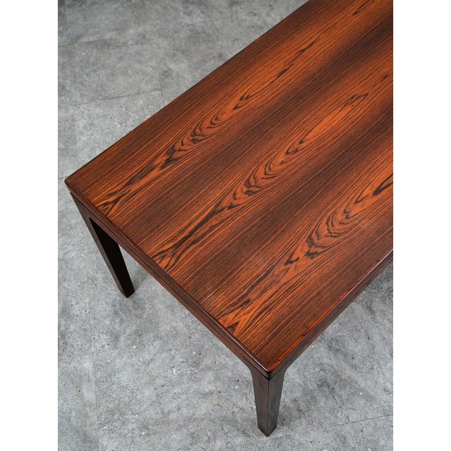 Mid Century Danish Modern Coffee Table Rosewood Tile White Black Surfboard Nm For Sale - Image 12 of 12