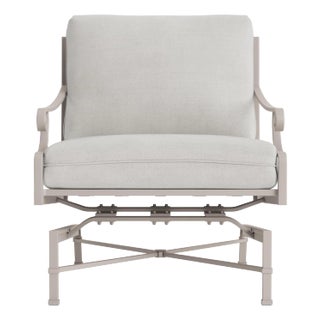 Brown Jordan Venetian Motion Lounge Chair, Dove frame with Fusion Dove fabric For Sale