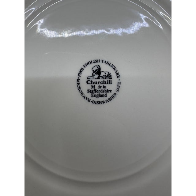Late 20th Century Blue Willow Dinner Plates by Churchill Made in England - Set of 5 For Sale In New York - Image 6 of 6