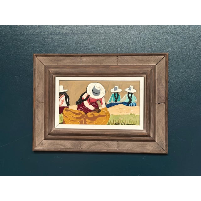 Original Swedish Oil on Panel – “Bolivia” by Lars Norman – Signed – 45 × 33 cm (17.7" × 13") incl. frame An oil painting...