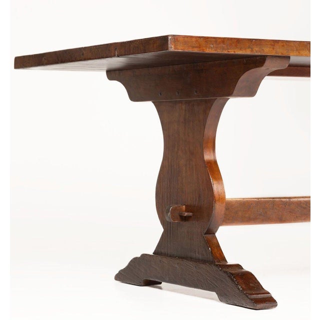 959 Large Solid Cherry Custom Built Dining Table and Two Benches For Sale - Image 9 of 17