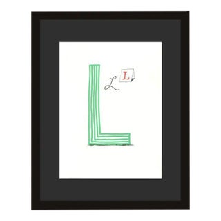 1990s 'L' From 'Hockney's Alphabet' by David Hockney For Sale