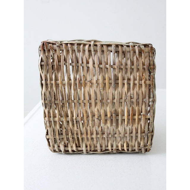 Vintage Handwoven Cottage Basket For Sale - Image 12 of 12