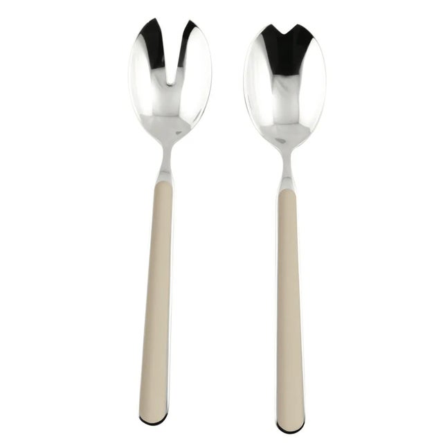 Contemporary Mepra Fantasia 2-Piece Salad Servers Set, Turtle Dove For Sale - Image 3 of 3