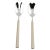 Contemporary Mepra Fantasia 2-Piece Salad Servers Set, Turtle Dove For Sale - Image 3 of 3