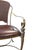 Vintage Maitland-Smith Bronze Finish Metal Armchair With Cane Back and Leather Seat For Sale - Image 9 of 10