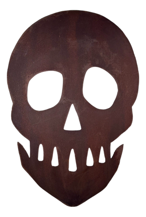 Monumental Steel Skull Wall Decoration, 1990s