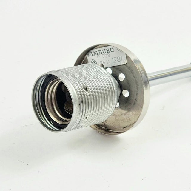 Gold Mid-Century Modern Amber Bubble Glass and Brass Pendant Light by Helena Tynell for Limburg, Germany, 1960s For Sale - Image 8 of 9