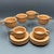 Ceramic Vintage Nerina Louveira Brazil Terracotta Demitasse Set: Coffee Pot, 6 Cups Saucers, Creamer, Sugar - 17 pcs For Sale - Image 7 of 10