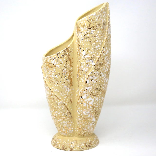 Mid-Century Textured Ceramic Vase For Sale - Image 4 of 7
