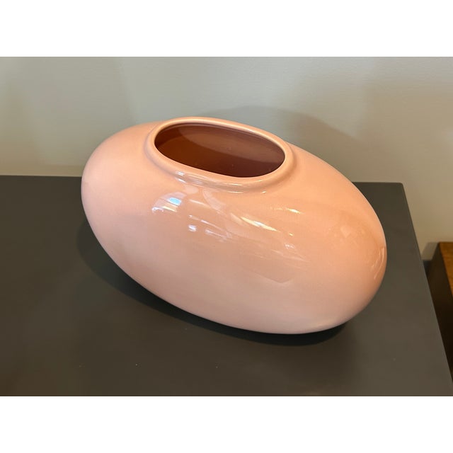 Vintage Haeger Pottery Orb Vase – USA-Made Glossy Pink Ceramic, Mid-Century Modern Decor For Sale - Image 9 of 10