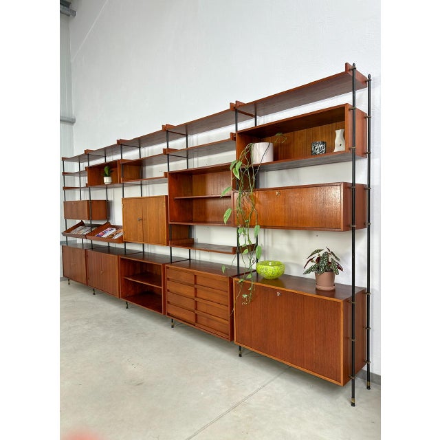 Vintage Teak Freestanding Shelving Unit, 1960s For Sale - Image 5 of 18