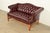 Wood Hancock and Moore Style Vintage Chippendale Tufted Oxblood Leather Camelback Chesterfield Sofa, Circa 1980s For Sale - Image 7 of 14