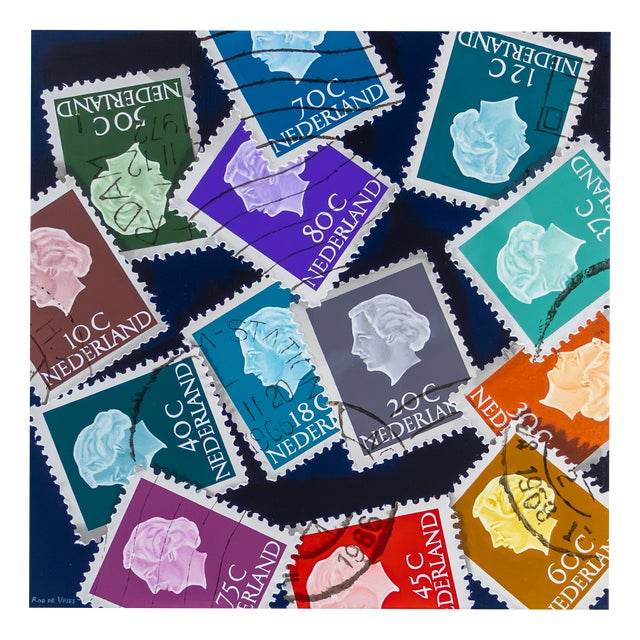 Rob De Vries, How Much Should There Be on a Letter?, Oil on Canvas For Sale