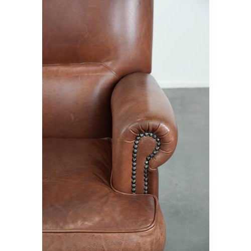 Club Chair in Cowhide Leather For Sale - Image 9 of 16