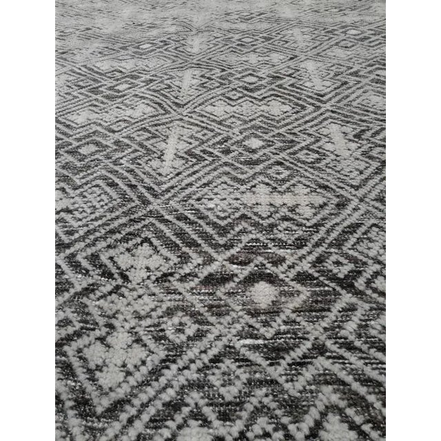 Modern Modern Hand Knotted Wool & Viscose Rug- 8′ × 9′11″ For Sale - Image 3 of 6