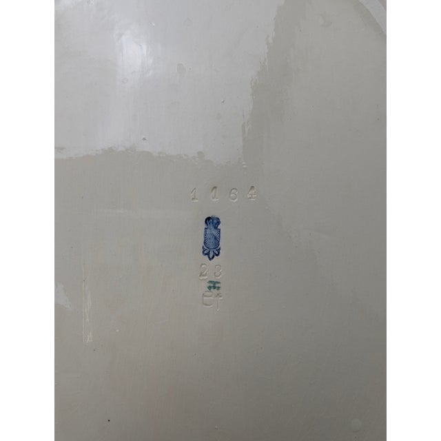 Beige Art Nouveau Majolica Handled Bowl with Putti from Karlsruhe Majolica Manufactory, 1910 For Sale - Image 8 of 12