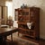 Brown Chinese Brown Open Panel Relief Carving Storage Stack Cabinet For Sale - Image 8 of 10