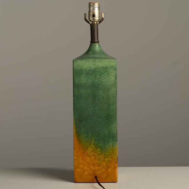 1950s Sublime Marcello Fantoni Signed Ceramic Glazed Large Italian Studio Pottery Lamp Base Raymor For Sale In Los Angeles - Image 6 of 9