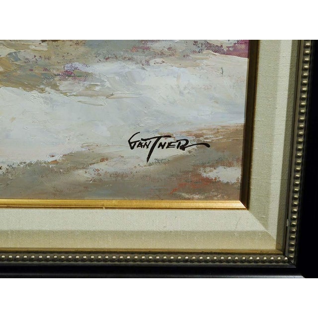 2010s Paul Guy Gantner "Untitled" Original Oil Painting With Custom Frame Landscape For Sale - Image 5 of 9