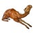 Liberty's London Camel Sculpture With Lovely Aged Leather on Hand Carved Wood For Sale