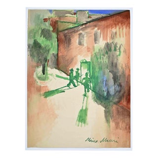 Mino Maccari, The Entry of the Soldiers, 1960s, Charcoal For Sale
