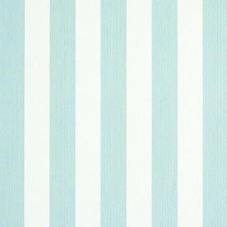 Schumacher Edwin Stripe Medium Wallpaper in Mineral For Sale