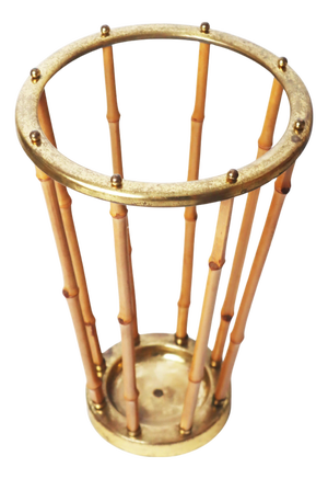 Umbrella Stand in Bamboo and Brass, 1960s