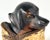 Rare & Original Swiss Black Forest Dog Inkwell for your consideration. The inkwell measures approx. 3 1/2 inches tall, 2...