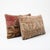 Mid-Century Modern Red Patchwork Rug Pillow Cover 16'' X 24'' - Set of Two For Sale - Image 3 of 4