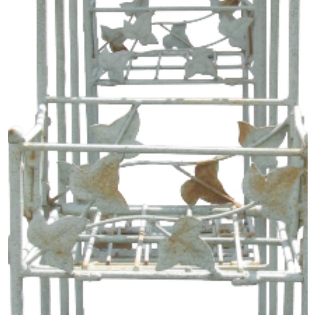 Farmhouse Vintage Folding Metal Plant Stand For Sale - Image 3 of 5