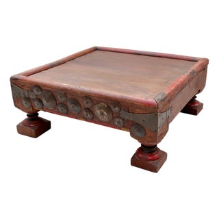 Wooden Side Table, Afghanistan, 1950s For Sale