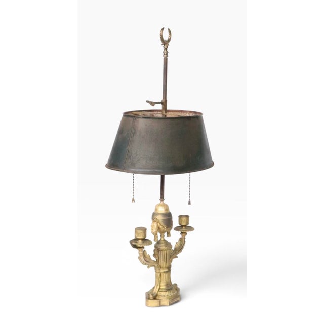 Brass Vintage French Bouillotte Table Lamp For Sale - Image 8 of 12