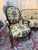 Louis-Philippe Living Room Sofa and Armchairs in Rosewood and Floral Fabric, Set of 3 For Sale - Image 3 of 8
