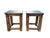 Restoration Hardware Rh Reclaimed Wood & Aged Zinc Strap Side Tables – Rustic Industrial Farmhouse Accent Tables For Sale - Image 6 of 16