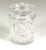 Superior cut and polished cut glass biscuit jar Decorated with starburst and cross hatch diamonds