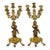 Mid 20th Century Candelabra Pair Brass 4 Arms With Cherub Angel Figures Vintage French Decor For Sale