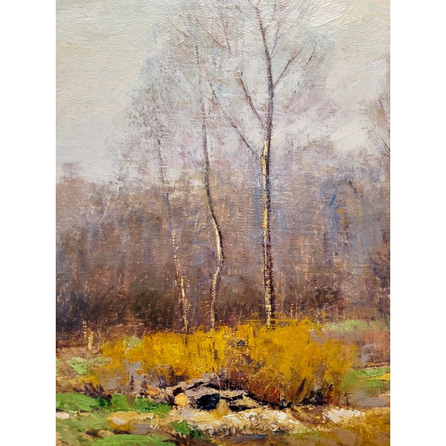 1920s Clifton Wheeler - 1922 Autumn Landscape in Indiana - Oil Painting For Sale - Image 5 of 12