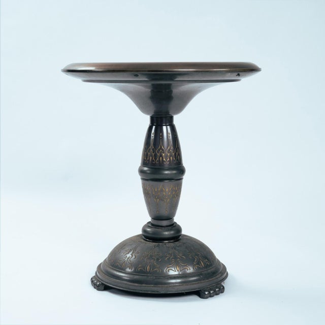 Dutch Art Nouveau Occasional Table with Floral Relief Decoration, 1920s For Sale - Image 15 of 16