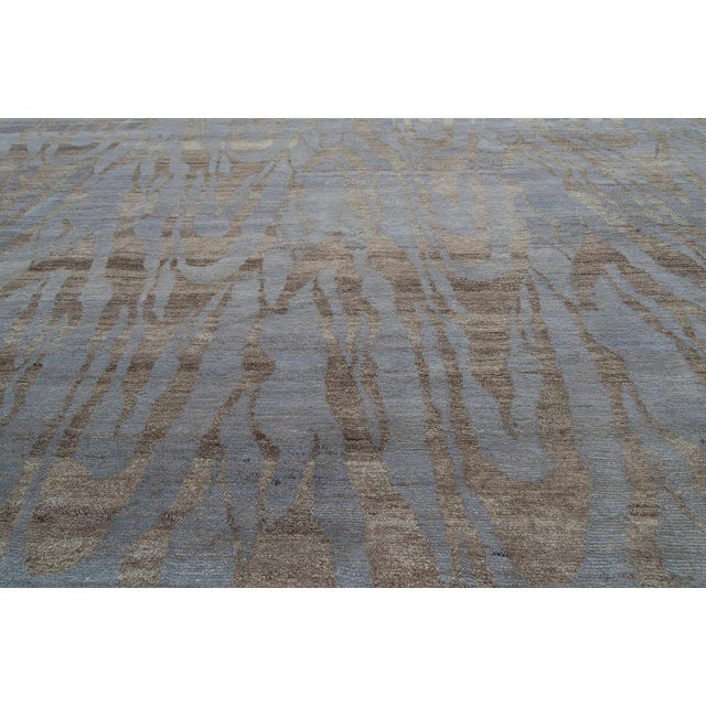 Early 21st Century Contemporary Tibetan Shadows Handmade Silk and Wool Rug by Doris Leslie Blau For Sale - Image 5 of 6