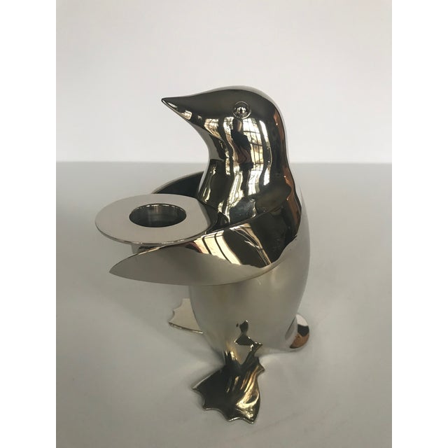 Vintage Restoration Hardware Silver Plate Penguin Candle Holder Chairish